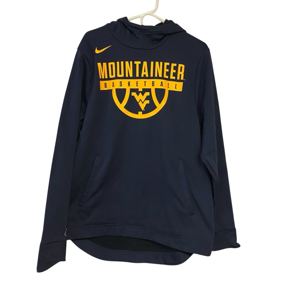 WVU‎ Nike Elite Mountaineer Basketball Hoodie Size Large Men's